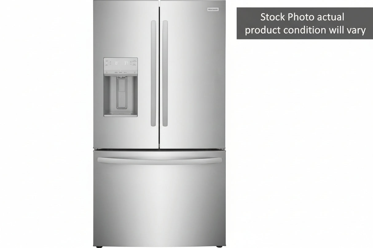 Frigidaire FRFC2323AS - 23 Cu. Ft. Counter-Depth French Door Refrigerator - Scratch & Dent in stainless steel finish.