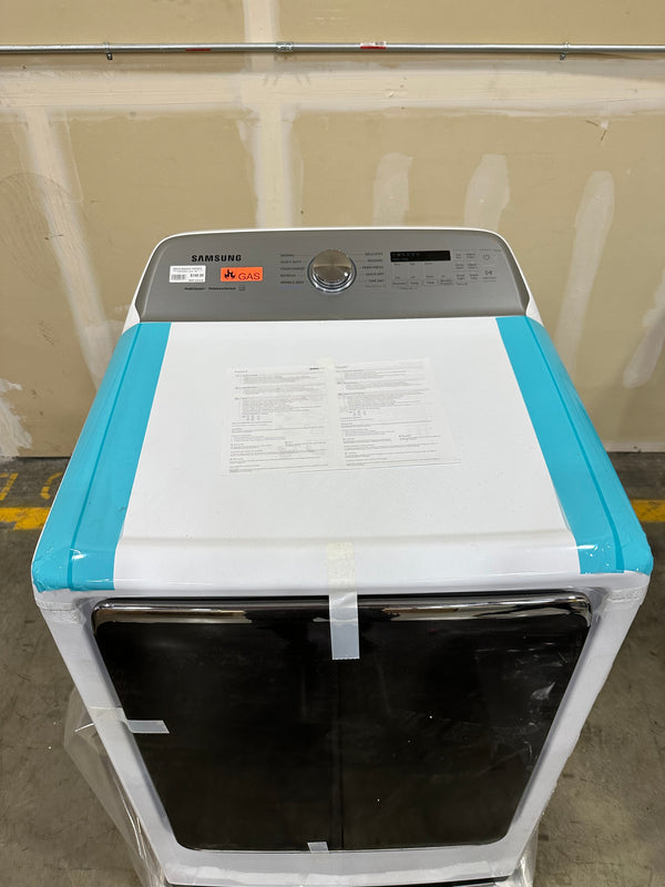 SAMSUNG gas dryer top view with controls