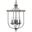 Progress Lighting P500157-143 - Gulliver 4 Light 17 Inch Foyer Light in Graphite, modern design perfect for entryways.