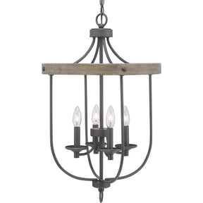 Progress Lighting P500157-143 - Gulliver 4 Light 17 Inch Foyer Light in Graphite, modern design perfect for entryways.
