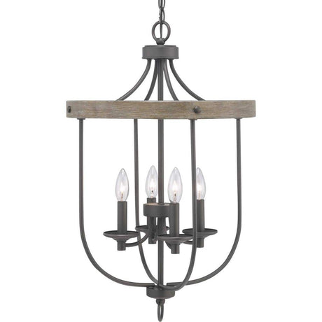 Progress Lighting P500157-143 - Gulliver 4 Light 17 Inch Foyer Light in Graphite, modern design perfect for entryways.