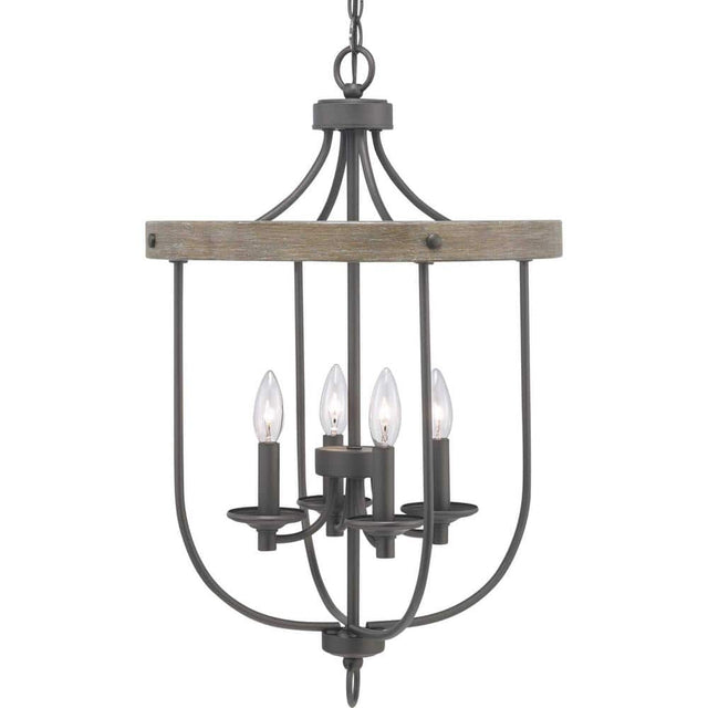 Progress Lighting P500157-143 - Gulliver 4 Light 17 Inch Foyer Light in Graphite, modern design perfect for entryways.