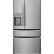 FRIGIDAIRE GALLERY GRMC2273CF 21.5 Cu. Ft. 4-Door French Door Counter-Depth Refrigerator in sleek stainless steel design.