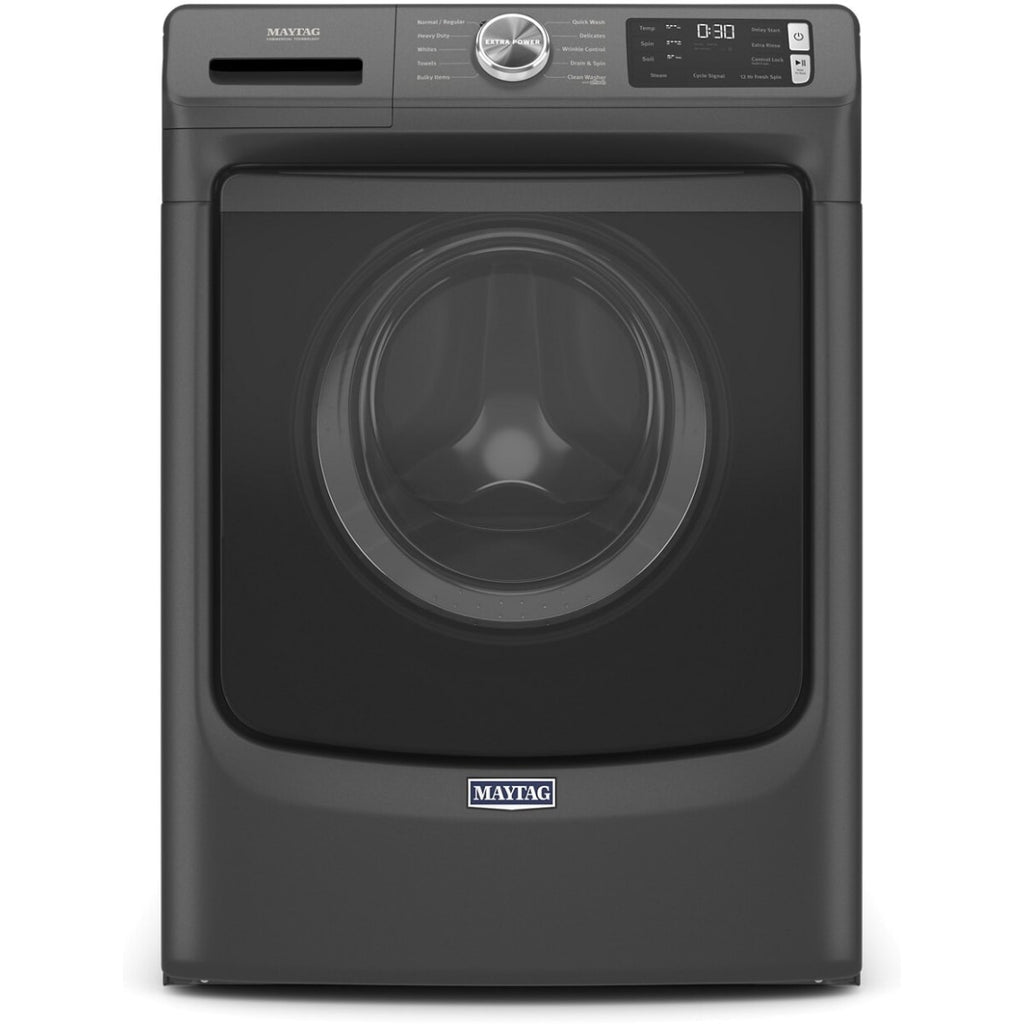 MAYTAG MHW5630MBK 4.5 Cu. Ft. High-Efficiency Stackable Front Load Washer with Steam and Fresh Spin - Volcano Black