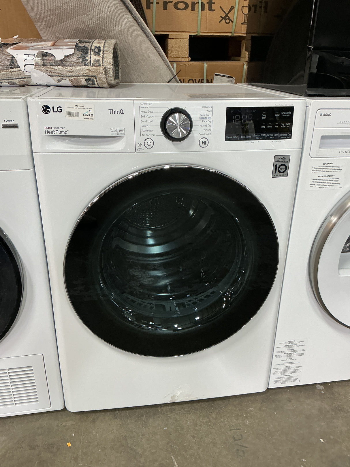 LG DLHC1455W Electric Dryer (Open Box / Scratch & Dent)