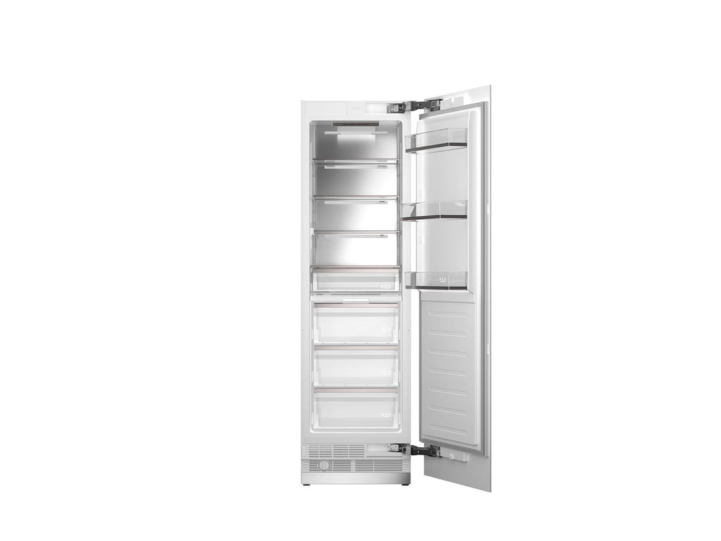 Bertazzoni built-in refrigerator column interior with shelves