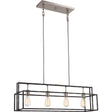 NUVO Lighting 60-5859 - Lake 4 Light 36 inch Iron Black and Brushed Nickel Accents Island Pendant Ceiling Light