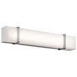 Kichler Lighting 45839CHLED - Impello Vanity Light with sleek chrome finish and frosted glass diffuser for warm ambiance.