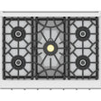 Hestan KRT365-LP - 36 Inch Gas Rangetop with 5 Sealed Burners, Liquid Propane and heavy-duty grates for premium cooking.