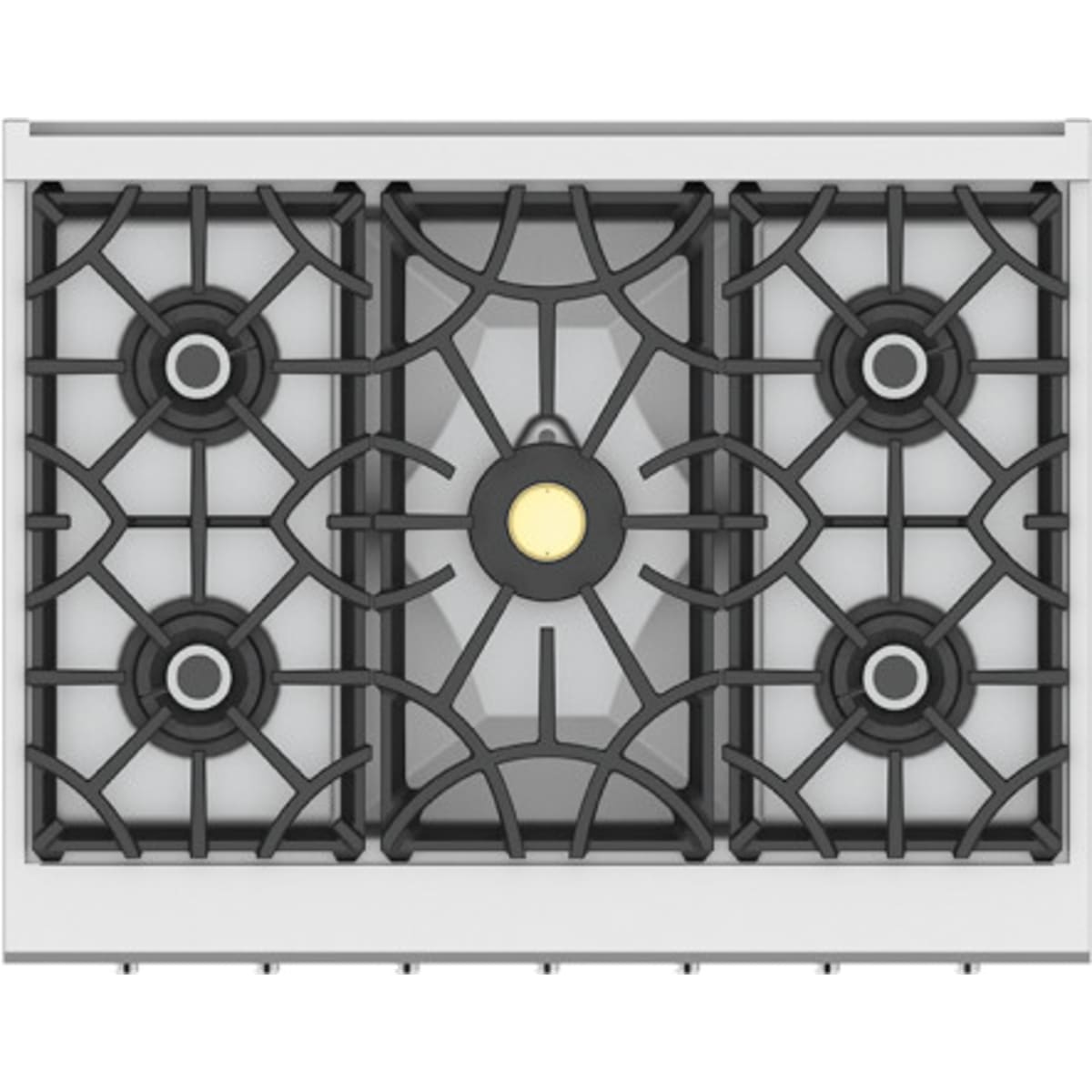 Hestan KRT365-LP - 36 Inch Gas Rangetop with 5 Sealed Burners, Liquid Propane and heavy-duty grates for premium cooking.