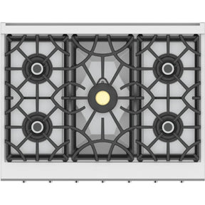 Hestan KRT365-LP - 36 Inch Gas Rangetop with 5 Sealed Burners, Liquid Propane and heavy-duty grates for premium cooking.