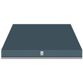 Hestan KVC42-GG - 42 Inch Wall Mount Chimney Style Hood - Pacific Fog Grey in kitchen setting.
