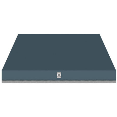 Hestan KVC42-GG - 42 Inch Wall Mount Chimney Style Hood - Pacific Fog Grey in kitchen setting.