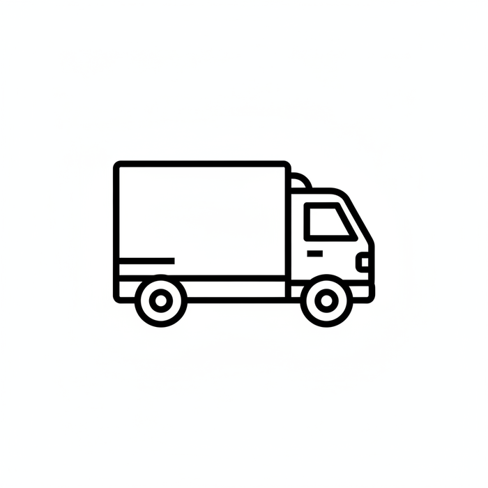 line art delivery truck icon