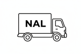 line art delivery truck with NAL on the side of the truck