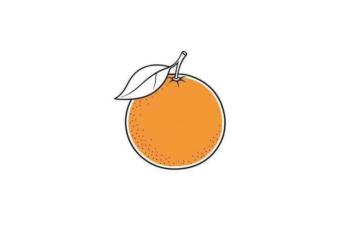 line art orange