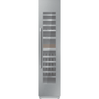 Thermador T18IW905SP - 18-inch Built-In Wine Column Refrigerator with Custom Panel, Reversible Hinge for wine storage.