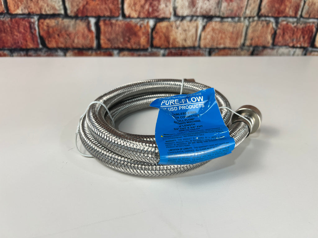 Pure-Flow stainless steel washer hose accessory