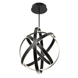 Modern Forms PD-61728-BK - Kinetic LED 28 inch Black Pendant Ceiling Light in 28in. with unique spherical design.