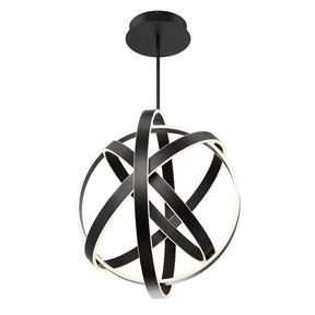 Modern Forms PD-61728-BK - Kinetic LED 28 inch Black Pendant Ceiling Light in 28in. with unique spherical design.