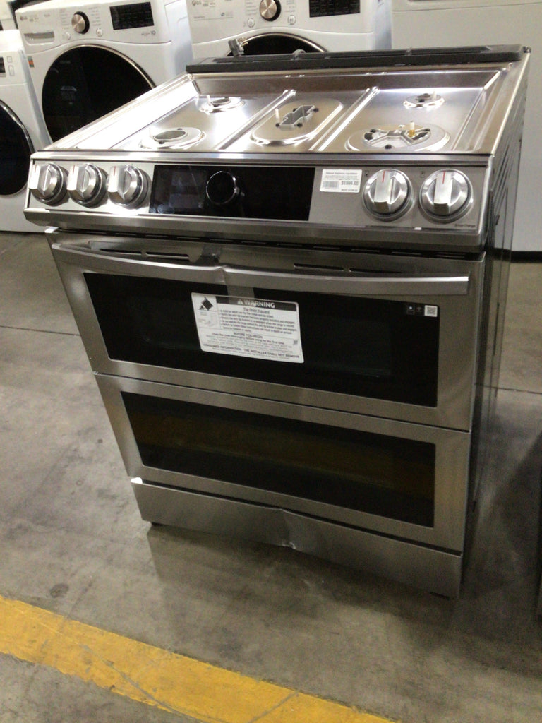 Samsung NX60T8751SS 6.0 cu. ft. Flex Duo™ Front Control Slide-in Gas Convection Range with Smart Dial, Air Fry & Wi-Fi Fingerprint Resistant - Stainless steel