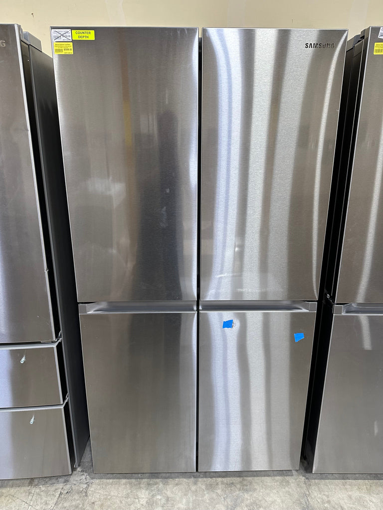 SAMSUNG RF23B7671SR 23 cu. ft. Smart Counter Depth 4-Door Flex™ Refrigerator with Beverage Center and Dual Ice Maker in Stainless Steel