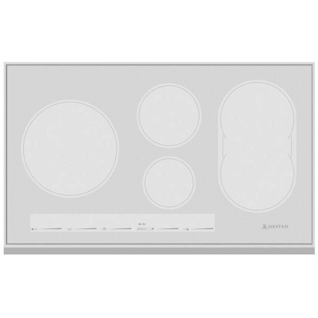 Hestan KIC36-MS - 36 Inch Induction Cooktop with Versatile Bridge Element, Slide Touch Controls, Marquise Accented™ Glass, Stainless Steel Frame, Warming Function, 2 Timers, Low Simmer and Automatic Q