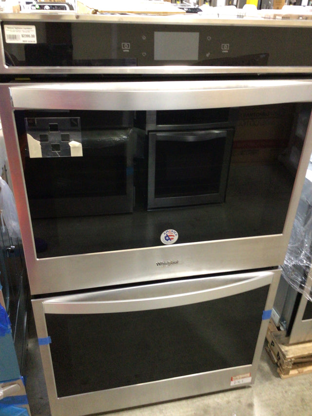 WHIRLPOOL WOD77EC0HS 30" Built-In Double Electric Convection Wall Oven - Stainless steel from excess inventory appliances.