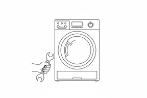 on the left add a line art had holding a wrench