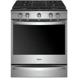 Whirlpool WEG750H0HZ - 30 Inch Slide-In Gas Smart Range with 5 Sealed Burners, 5.8 Cu. Ft. Oven Capacity in stainless steel
