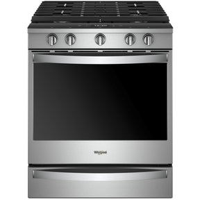 Whirlpool WEG750H0HZ - 30 Inch Slide-In Gas Smart Range with 5 Sealed Burners, 5.8 Cu. Ft. Oven Capacity in stainless steel