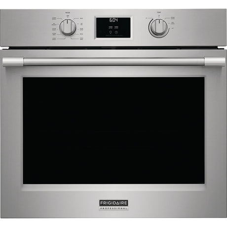 FRIGIDAIRE PROFESSIONAL PCWS3080AF 30" Single Wall Oven with Total Convection front view, sleek stainless steel design.