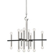 Hudson Valley H296816-PN/BK - Colette Chandeliers, 16-light, 40W, Polished Nickel, Black Finish.