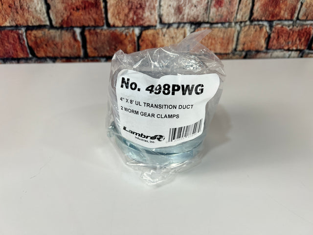 ACCESSORY - DRYER VENT HOSE KIT (WITH CLAMPS) packaged with 2 worm gear clamps for secure dryer installation.