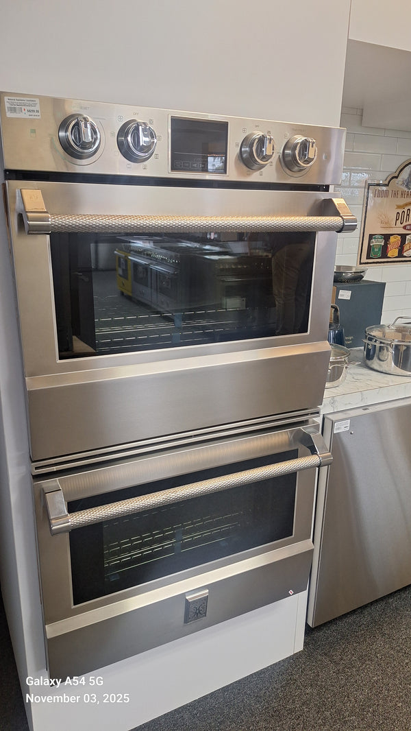 Hestan KDO30 30 Inch Double Wall Oven with TwinVection™ Technology, Touch Control Display, Porcelain Enamel Interior, Soft Close Door, 9 Oven Modes, Marquise Accented™ Handle, Backlit Knobs and 4.4 cu