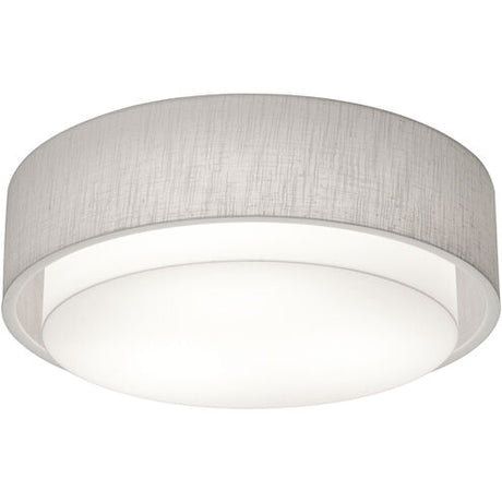 AFX Lighting SAF1824LAJUD-LW 18" White Linen Finish flush mount ceiling light with LED technology.