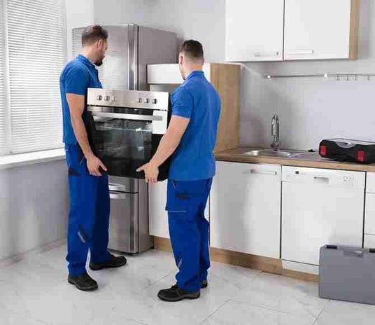 Appliance installation service for premium ovens with delivery and haul away service.