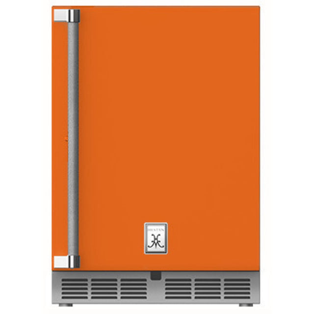 Hestan GRWSR24OR - OUTDOOR DUAL ZONE REFRIGERATOR WITH WINE, SOLID DOOR, WITH LOCK, RIGHT HINGED, 24" - ORANGE