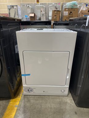 GE DSKS333ECWW 24 Inch Electric Dryer with 3.6 cu. ft. Capacity, 3 Dry Cycles, 3 Temperature Selections, available through appliance liquidation.