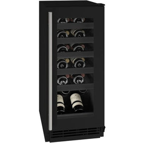 U-Line 1 Class UHWC115BG01A 15 Inch Wine Refrigerator with 3.0 Cu. Ft. Capacity, 3/4 Extension Wine Racks, LED Lighting