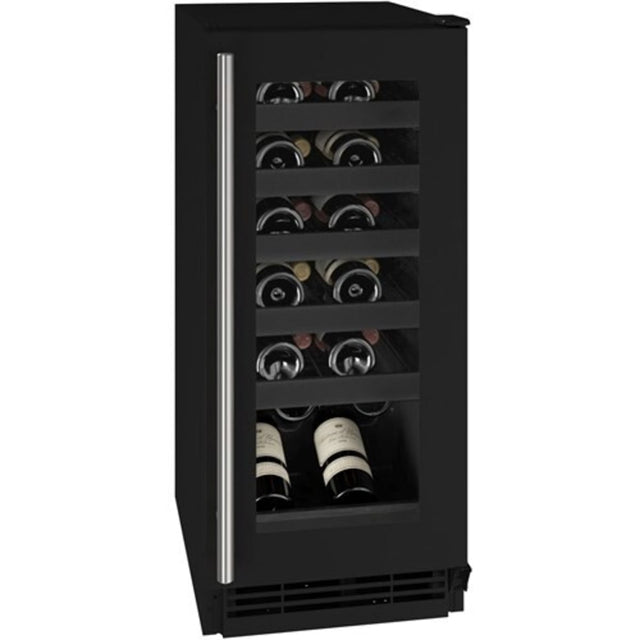 U-Line 1 Class UHWC115BG01A 15 Inch Wine Refrigerator with 3.0 Cu. Ft. Capacity, 3/4 Extension Wine Racks, LED Lighting