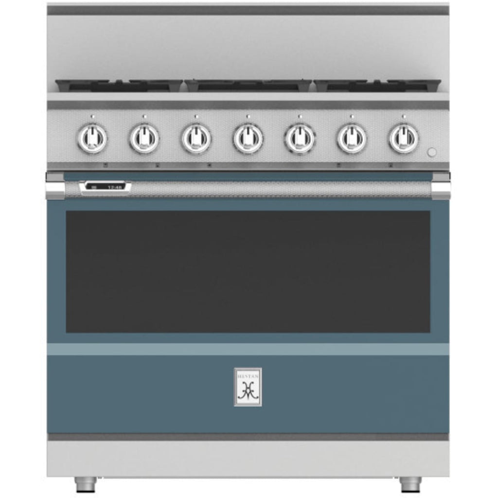 Hestan KRD365-NG-GG - 36 Inch Dual Fuel Range with 5 Burners, 5.8 cu. ft. Oven Capacity - Pacific Fog