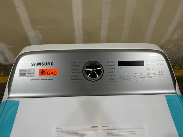 SAMSUNG gas dryer control panel features